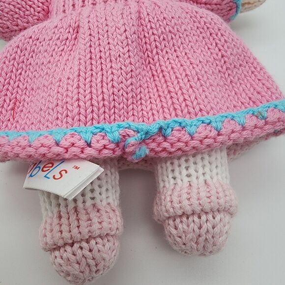 Zubels Milly The Princess Hand Knit Rattle Doll 7" Pink Dress Crown Toy 2022 - Picture 6 of 10